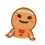 😛 Gingerbread Man người bánh gừng, bánh quy, hoạt hình, dễ thương telegram sticker