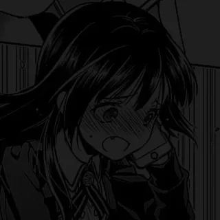 😳 Anime, Chica, Manga, Estudiante, Llorando telegram sticker