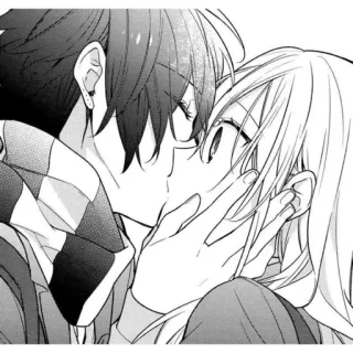 ❤️ Anime, Manga, Kuss, Romantik, Paar, Liebe, Zuneigung telegram sticker