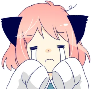 😭 Anime, Fofo, Menina, Chorando, Triste, Emocional telegram sticker
