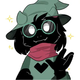 👋 Ralsei Deltarune videojuego, personaje, cabra, mago, lindo, amigable telegram sticker