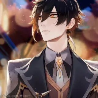 💠 Zhongli Genshin Impact anime, genshin impact, zhongli, character, video game whatsapp sticker