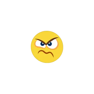 😠 emoji, angry, face, cartoon, expression telegram sticker