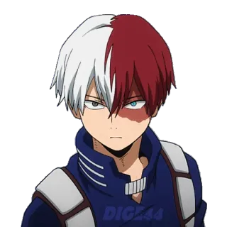 😤 Shoto Todoroki My Hero Academia Shoto Todoroki, Anime, My Hero Academia, Manga, Charakter telegram sticker