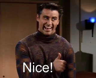 👍 Nice! nett, zustimmung, daumen hoch, positiv, einverständnis, ausdruck, einstellung telegram sticker