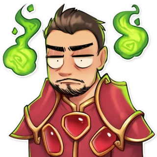 😡 персонаж, мультфильм, магия, волшебник telegram sticker