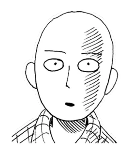 😨 Saitama One-Punch Man anime, manga, hero, bald, one-punch man, saitama, funny telegram sticker