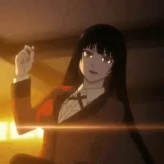 🥀 Yumeko Jabami Kakegurui Anime, Manga, Kakegurui, Yumeko Jabami, Jeux d'argent, École whatsapp sticker