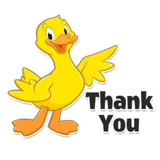 🙇‍♂️ Thank You 오리, 감사, 인사, 만화, 동물, 친절한 telegram sticker