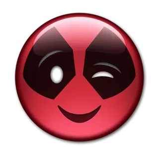 😉 Deadpool superhero, marvel, comics, winking, emoji telegram sticker