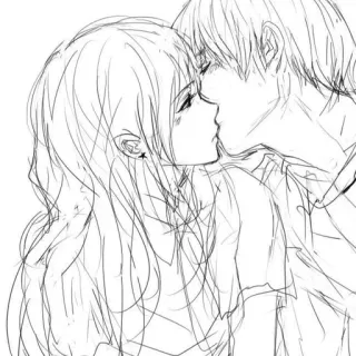 🖤 キス, ロマンス, 愛, アニメ, マンガ telegram sticker