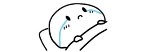 💧 sad, crying, tears, emotional, cartoon whatsapp sticker