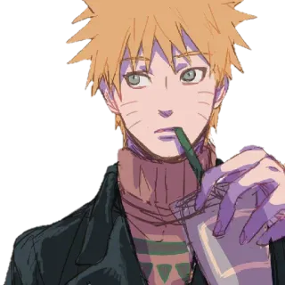 🥤 Naruto naruto, anime, manga, postać, fanart, uzumaki telegram sticker