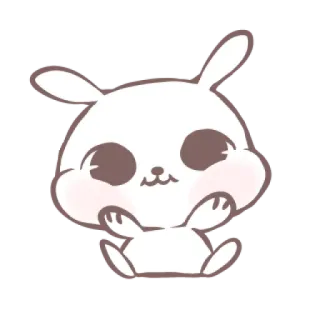 🎀 thỏ, dễ thương, động vật, hoạt hình, kawaii telegram sticker