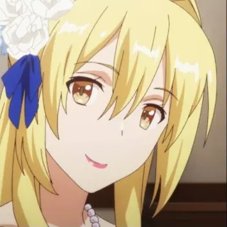 🥰 anime, manga, cartoon, woman, girl, blonde hair telegram sticker