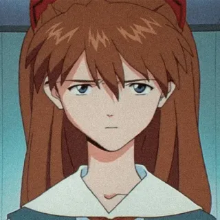♥️ Asuka Langley Soryu Neon Genesis Evangelion Anime, Personaje, Asuka, Evangelion, Dibujos animados telegram sticker
