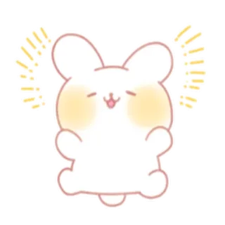 ☺️ kelinci, bunny, imut, bahagia, berkilau, menggemaskan whatsapp sticker