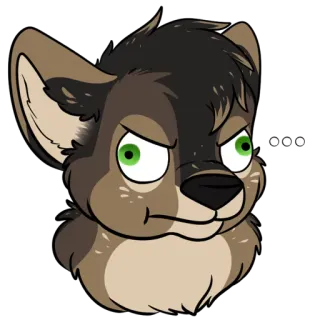 😬 狗, 毛茸茸, 动物, 卡通, 梗, 角色 whatsapp sticker