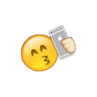 😙 emoji, iphone, kuss, selfie telegram sticker
