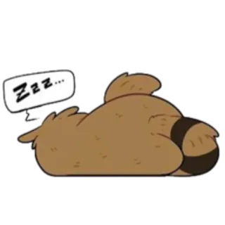 😪 ZZZ... sen, śpiący, kreskówka, zzz, zmęczony telegram sticker