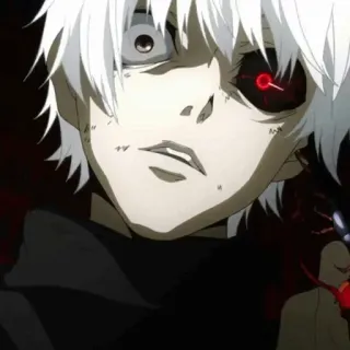 💉 Kaneki Ken Tokyo Ghoul 애니메이션, 만화, 캐릭터, 도쿄 구울, 카네키 켄, 구울, 공포, 고어 telegram sticker