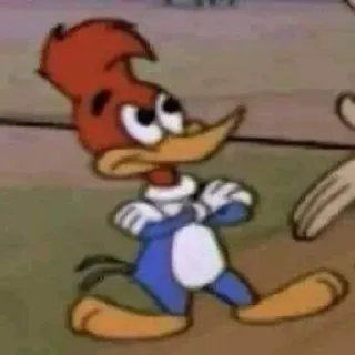 🌝 Woody Woodpecker 만화, 딱따구리, 웃긴, 화난 telegram sticker