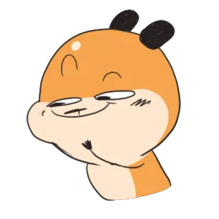 😏 hoạt hình, động vật, chuột hamster, dễ thương, minh họa, nhãn dán telegram sticker