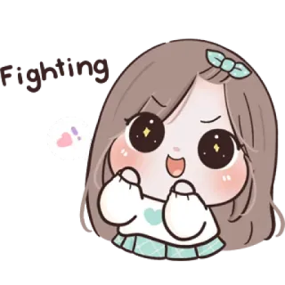 🌙 可爱 schattig, kawaii, chibi, cartoon, meisje, lief whatsapp sticker