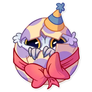 👶 telur, ulang tahun, pesta, monster, imut, binatang, pita telegram sticker