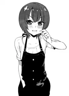 🔝 Anime, Garota, Fofa, Avental, Mangá telegram sticker