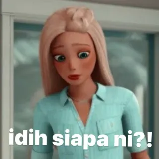 🤮 Idih siapa ni?! Barbie, Kreskówka, Meme, Animowany, Lalka telegram sticker