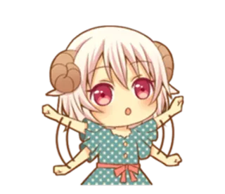 😫 Anime, Chibi, Fofo, Kawaii, Ilustração, Sticker telegram sticker