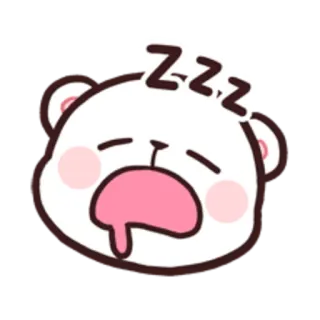 😴 Z-Z-Z sleeping, sleepy, bear, cartoon, tired telegram sticker