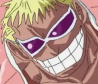 😁 Donquixote Doflamingo One Piece 애니메이션, 원피스, 도플라밍고, 악당, 만화 telegram sticker