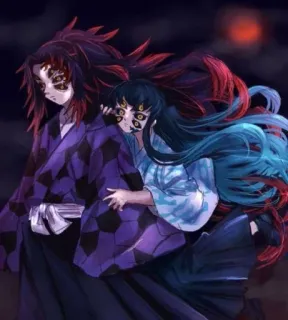 🌙 Rui Demon Slayer Anime, Quỷ, Nhện, Kimono telegram sticker