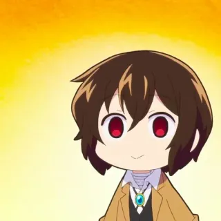 ☕️ Osamu Dazai Bungou Stray Dogs Аниме, Манга, Чиби, Дазай, Bungou Stray Dogs, Персонаж, Мультфильм telegram sticker