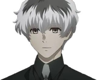 🖤 Ken Kaneki Tokyo Ghoul อนิเมะ, มังงะ, เคน คาเนกิ, โตเกียว กูล, ตัวละคร, ยิ้ม telegram sticker