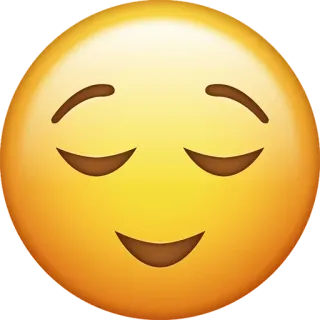 😌 emoji, calm, peaceful, smiling, face whatsapp sticker