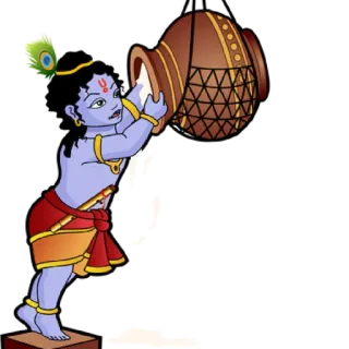 🤤 Krishna 印度教, 神, 宗教, 神话, 神, 婴儿 telegram sticker