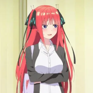 🍷 Nino Nakano The Quintessential Quintuplets Anime, Personagem, Garota, Nino Nakano, The Quintessential Quintuplets whatsapp sticker