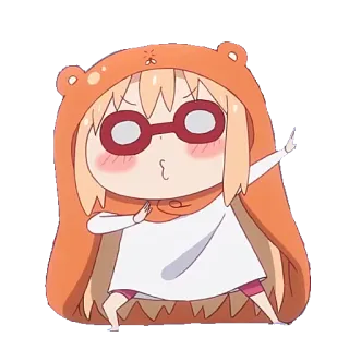 👓 Umaru Doma Himouto! Umaru-chan Anime, Personnage, Umaru, Doma, Mignon whatsapp sticker