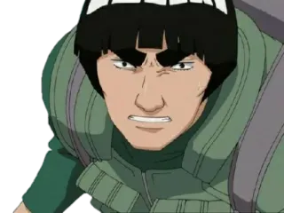 😡 Might Guy Naruto อนิเมะ, ตัวละคร, ศิลปะการต่อสู้, ไมท์ ไก, นารูโตะ telegram sticker