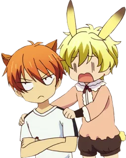 😒 Kyo Sohma Fruits Basket Аниме, Fruits Basket, Кё Сома, Юки Сома, Чиби, Милый, Мультфильм telegram sticker