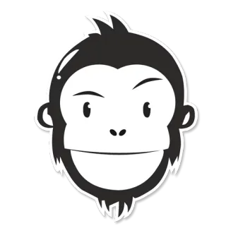 🥳 aap, mensaap, dier, cartoon, mascotte telegram sticker