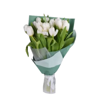 💐 цветы, тюльпаны, букет, белый, цветочный, подарок whatsapp sticker