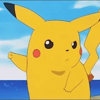 😒 Pikachu Pokemon โปเกมอน, ปิกาจู, อนิเมะ, การ์ตูน, โกรธ telegram sticker