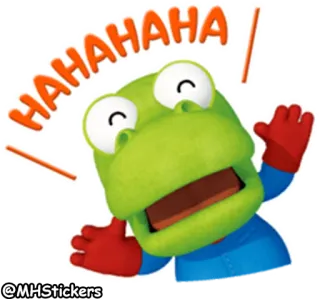 😂 HAHAHAHA หัวเราะ, การ์ตูน, ตลก, มีความสุข, ตลก telegram sticker