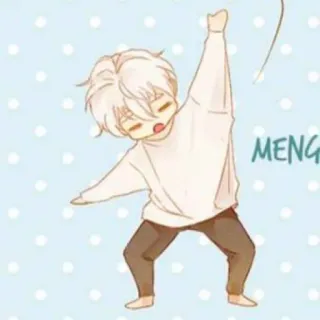 🌧 MENG lindo, anime, chibi, kawaii, manga, personaje telegram sticker