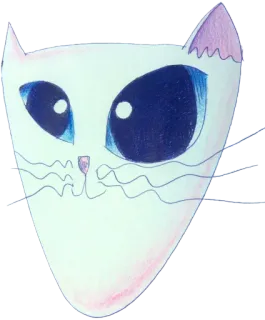 🤓 gato, animal, gato blanco, mascota, felino, dibujo, pegatina telegram sticker