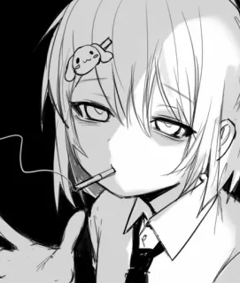 🚬 Anime, Sigaretta, Fumo, Manga, Personaggio telegram sticker